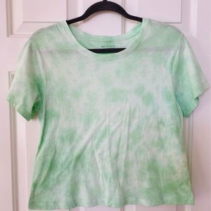 Athleta Organic Daily Crop Tie Dye Tee Womens Small